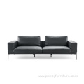 Italian top layer leather modern corner sofa